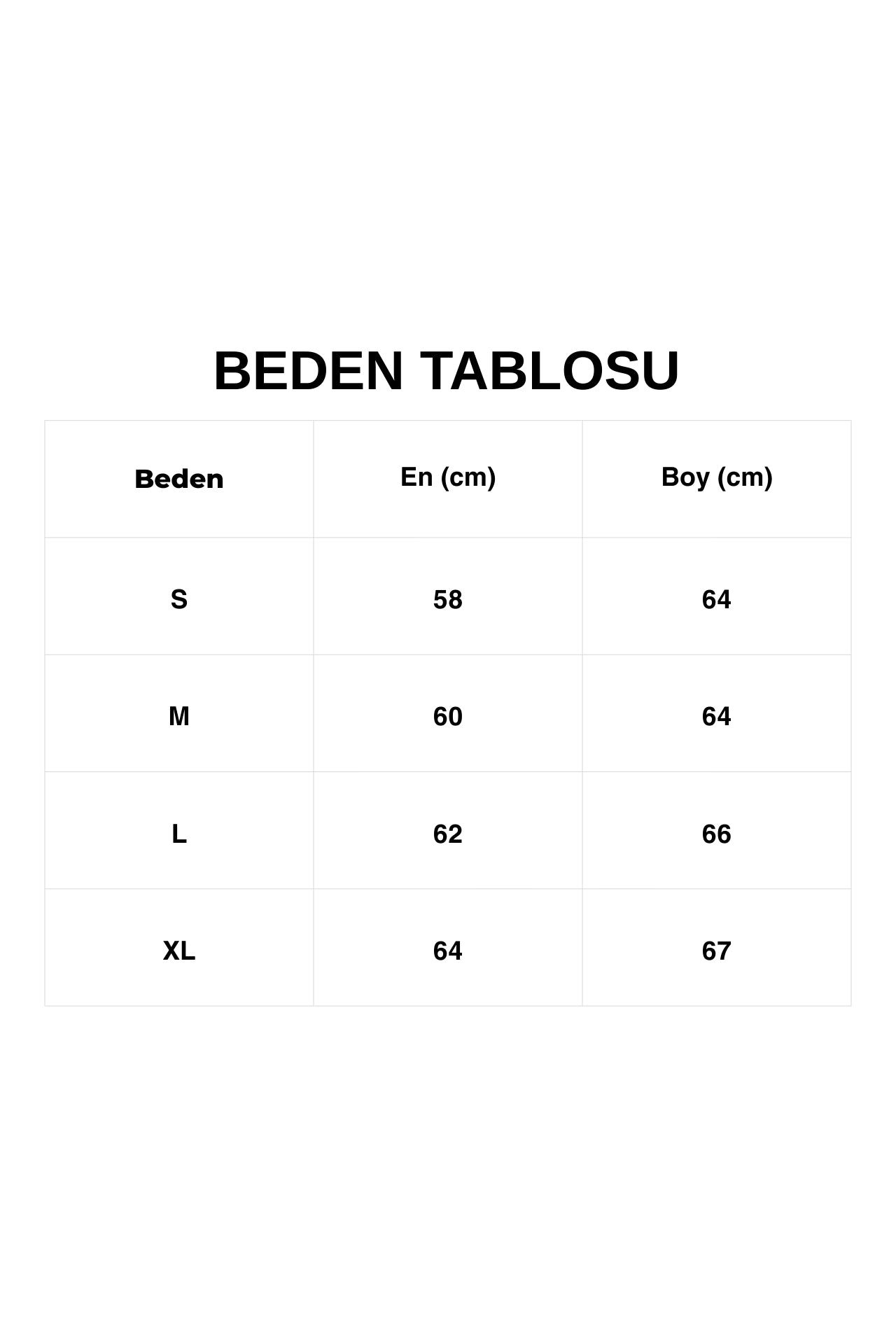 Beden tablosu
