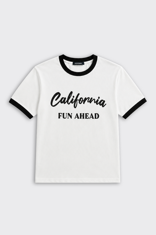 California Contrast Rib Oversize Tişört