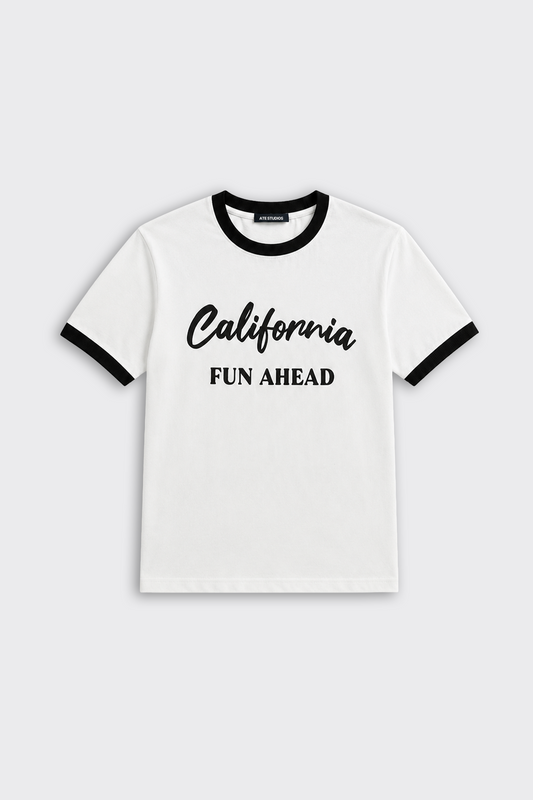 California Contrast Rib Oversize Tişört